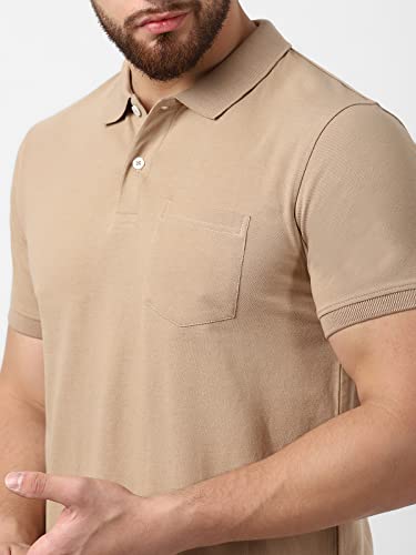 Image of UrbanMark Men Cotton Blend Solid T-Shirt