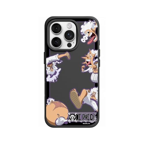 Coque iPhone 16 Pro antichoc MagSafe RhinoShield Luffy noir