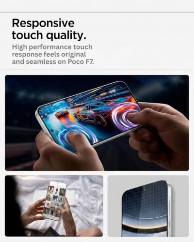 Image of Military-Grade Gorilla Tempered Glass Screen Protector for Poco F7 5G (anti-reflection technology) Full Screen Coverage, Scratch & Shockproof with Easy Installation Kit