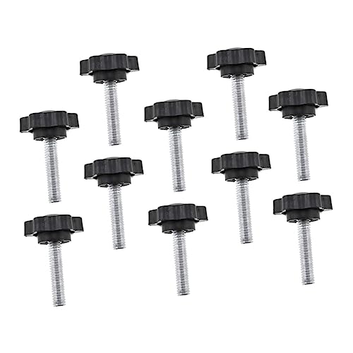 CIYODO 10pcs Polished Nickel Screw Knobs Threaded Head Clamping Knobs for Furniture Hardware