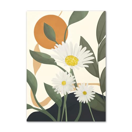 Pósteres y láminas nórdicas de hojas de palma estilo boho en juego de 3 lienzos sin marco 50x60 3