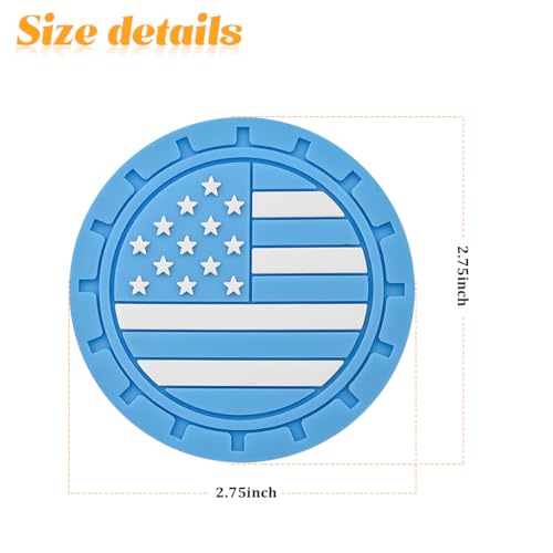 Portavasos para carro con diseño bandera americana, 4 piezas miniatura 2