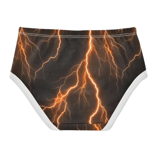 Joisal Artistic Toddler Underwear Floral 2t Cotton Panties Little Girl Glowing Lightning Bolts Dark Briefs Girls Undies2