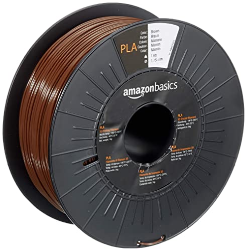 Amazon Basics PLA 3D Printer Filament, 1.75 mm, Brown, 1 kg Spool