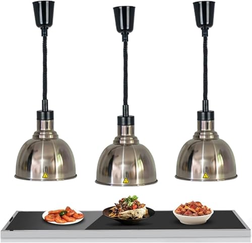 Lampe chauffante pour aliments avec triple diffusion thermique de buffet