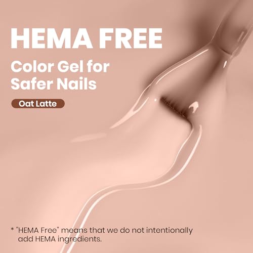Image of Beetles Nude Brown Gel Nail Polish - 8ml HEMA-Free Natural Jelly Gel Polish Nail Concealer Color Sheer Translucent Effect Soak Off UV Oat Latte Collection Nail Art Manicure Gift for Women