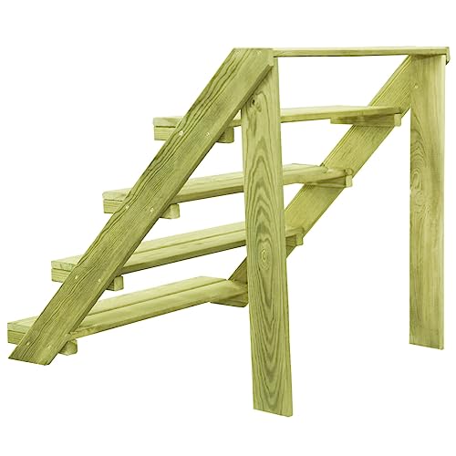 Étagère à fleurs extérieure résistante aux intempéries en bois - 5