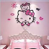 ZTGHS 3D Acrylic Wall Sticker Cartoon Wall Decal for Children's Room Living Room Girl Bedroom Wall Decoration Sticker