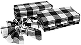 Farmhouse Cloth Napkin Set of 12 100% Cotton Dinner Napkin Gingham Plaid Check Fabric Mitered Corner