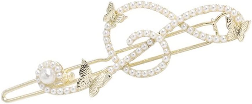 YOGAYE Hairpin, Clip Elegant Note Hairpin Girl Liu Haihai Clip Net Red Top Clip Frog Buckle Hairpin