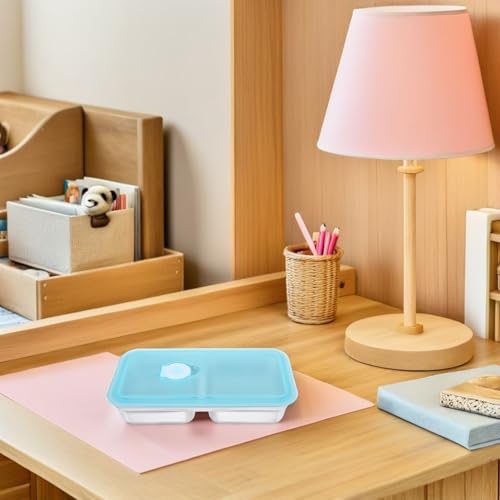 Contenedores de acero inoxidable de diseño duradero y doble compartimento 7