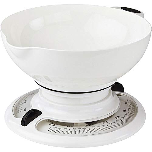 NEW 3KG RETRO KITCHEN SCALE WEIGHING COOKING FOOD WEIGHT ROUND BOWL MECHANICAL