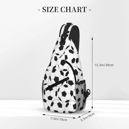 Sac à dos tendance noir et blanc imprimé football pour homme décontracté