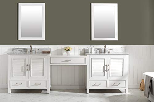 Design Element Es-102Mc-Wt Estate 102" Double Sink Bathroom Vanity Modular Set In White #TOP1