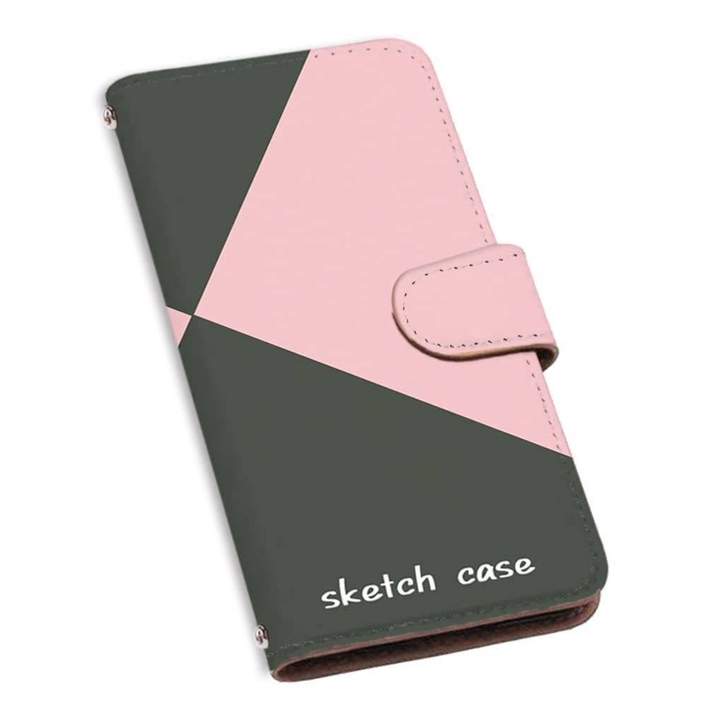 Amazon | AQUOS SH-M04 用 スケッチ風 ピンク×モスグリーン シンプル柄 