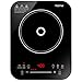 hOmeLabs Portable Induction Cooktop - Powerful Single Burner Electric Countertop Stove with Smooth Glass Surface - Features 10 Heating Levels, 6 Cook Modes, Touch Controls and Child Safety Lock