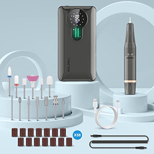 Ponceuse pour ongles électrique et lime rechargeable avec 13 embouts pour manucure - 4