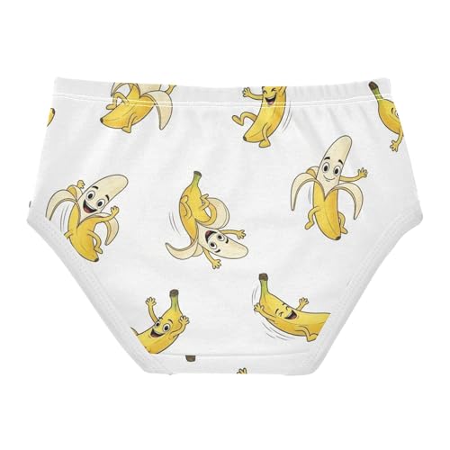 Cotton Toddler Girls Underwear Cute Cartoon Bananas White Panties for Girl Cartoon Underpants Briefs 2t2
