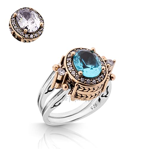 Amazon.com: Elegant Reversible 925 Sterling Silver Ring for Women ...
