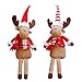 Soul hill Navidad Alces Juguete Reno de Peluche Sentado figurita Adornos de Mesa Alces de Navidad 2pcs zcaqtajro