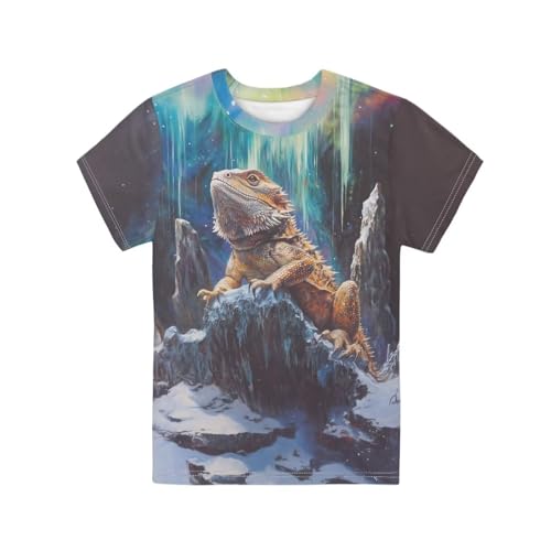 Image of Xhuibop Kids Tshirts Girls Boys 3-16 Years Summer Clothes for Teens Loose Fitting Tops