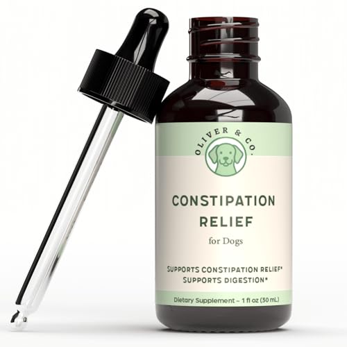 Dog Constipation Relief - Constipation Relief for Dogs - Helps to Gently Relieve Constipation, Soften Bowel Movements, & Much More - Dog Laxative - Pet Stool Softener - 1 fl oz - Bacon Flavor
