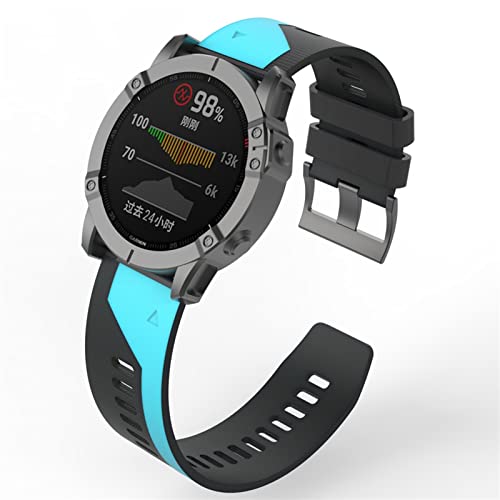 Correa de silicona de 26 mm para Fenix 6X Pro y Garmin Descent MK2 de enganche rápido 3