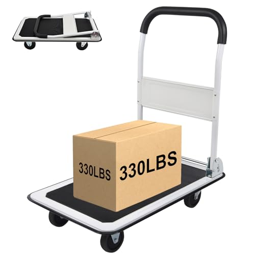 LEADALLWAY Foldable Push Cart Platform Cart...
