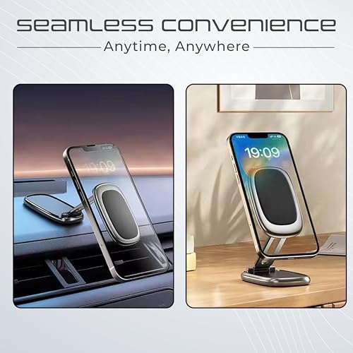 Image of Robustt Magnetic Mobile Phone Holder (Pack of 5) | Super Strong Grip, 360� Rotation, Universal Compatibility, Easy Installation with Secure Adhesive Mount, Ideal for Car, Home, Office