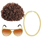 Goldkette: Aus hochwertigem Metall in Goldfarbe mit Metallglanz, die Kette misst ca. 60 cm/ 23,6 Zoll lang, langlebig und langlebig, nicht leicht zu brechen oder zu verformen, verleihen Sie Ihrem klassischen Disco-Stil mit der Goldkette etwas Bling.