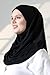 ihvan online, Women’s Ready-to-Wear Instant Hijab with Matching Bonnet – Soft Breathable Modal One-Piece Headscarf, Full Coverage Stretch Hijab for Daily Wear, Prayer & Travel, Black