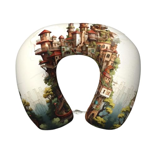 Almohada de viaje espuma viscoelástica U 30x25 cm miniatura 1