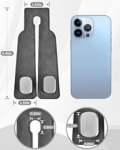 Image of 4 Pack Car Seat Back Storage Hook for Headrest, Grey
