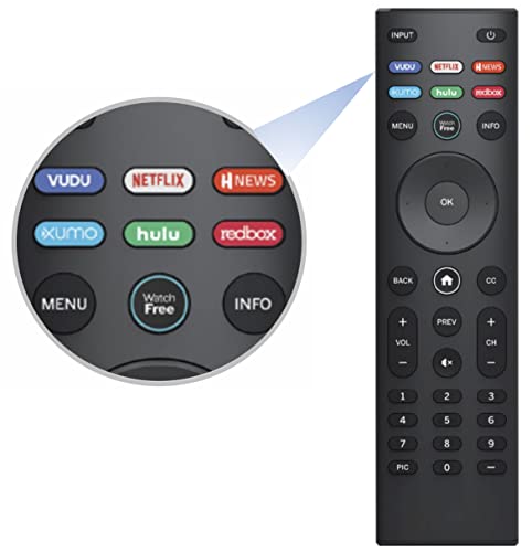 Universal Remote for All Vizio TV Remote, XRT140 Replacement Remote for All Vizio LED LCD HD 4K UHD...