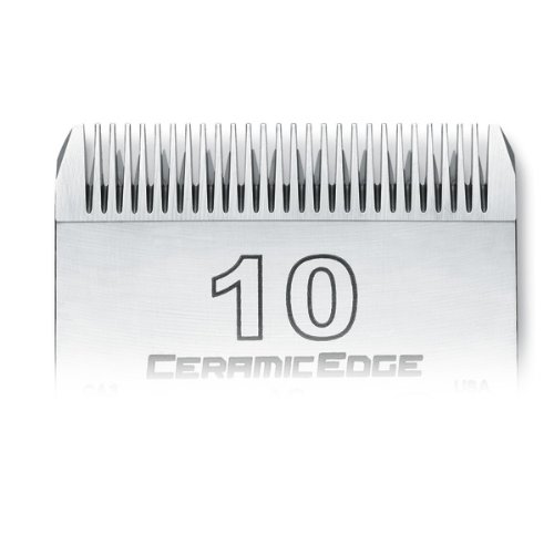 Andis – 64315, Ceramic Edge Detachable Pet Clipper Blade – Carbon-Infused Steel With Sharp Cutting Tech, Runs Cooler & Stays Sharper, Resists Rust & Heat, Size-10 - Fits Ag, Agc & Bdc Series, Chrome #TOP2