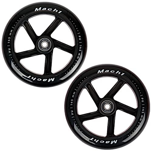 2 Stück 145x30mm Mach1 Kickscooter Rollen-Set inklusive Kugellager +...