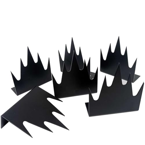 Deterrent Fence Wall Spikes with Screws Security Fence Spikes Outdoor Anti Climb Spikes for Keep Defenders Repellent Thief Away Home Security Improvement (Black) (12)
