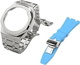 Gen 5 Metal Watch Case Bisel Strap+Fluororubber Band Combination Conjunto, para GA2100 GA2110 GAB2100 GM2100 Mod Kit para Completo