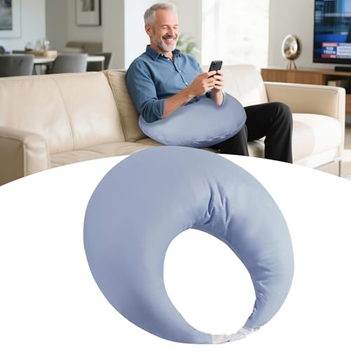 Hafuvool Reading Gaming Pillow for Bed Adult, Gaming Cushion for Bed Sofa Desk Chair, Blue Cuddle Cushion for Adults Soft Cosy Arm Support Pillow for Reading Gaming Working Relaxing