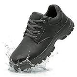 YTATSP Non Slip Work Shoes for Men Waterproof Oil-Proof PU Leather Food Service Restaurants Kitchen Chef Shoes Lightweight Slip on Walking Sneakers Fashion Casual Shoe Office