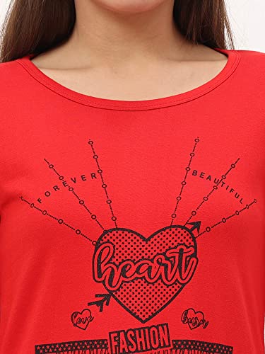Image of FLEXIMAA Women's Cotton Printed Round Neck 3 /4 Sleeve Color Size Long Top