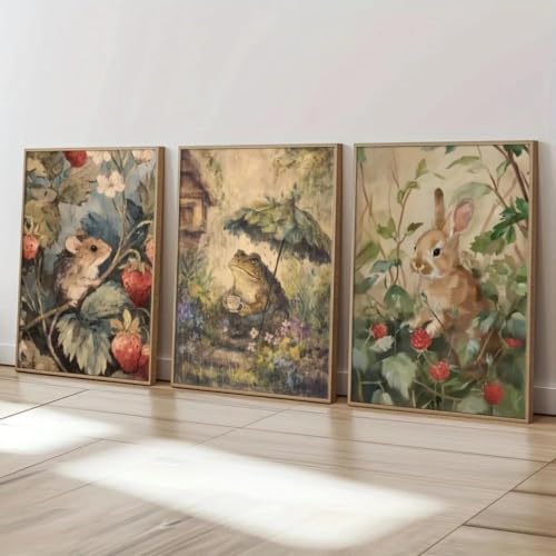 Cuadros de flores y animales del bosque que llenan de ternura las habitaciones