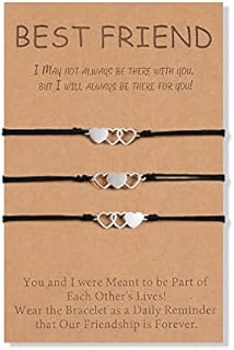 Cheerslife 2/3/4/5 Pcs Best Friend Bracelet Long Distance Matching Handmade Lanyard Friendship BFF Bracelets Jewelry Suitable Gift for Women Men Girls Boys Daughters Sisters Birthday