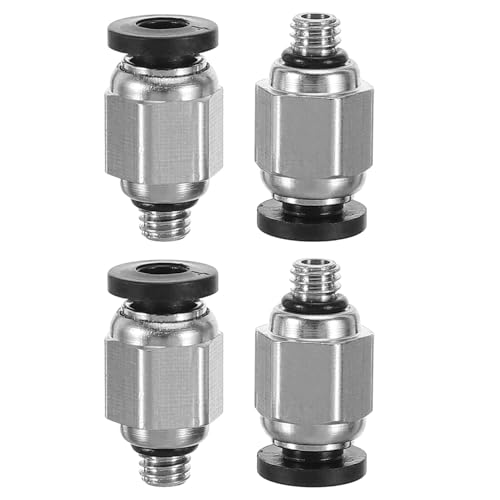 SOESFOUFU 4pcs M5 Threaded Straight Pneumatic Connector Copper Quick Connect Hose Fittings PC Pneumatic Air Straight Quick Fitting for Industrial Air Tools