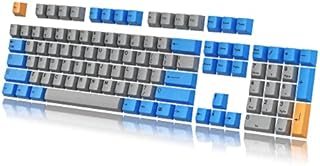 HK Gaming Custom Keycaps | Dye Sublimation PBT Keycap Set for Mechanical Keyboard | 139 Keys | Cherry Profile | ANSI US-Layout | Compatible with Cherry MX, Gateron, Kailh, Outemu | Modern Dolch Light