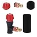 Menolana CO2 Bike Tire Inflator Bike Cylinder Pump Nozzle CO2 Inflator Tool Bicycle Inflatable Head Adapter for Outdoor, Red Sponge Cover
