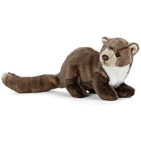 Living Nature Pine Marten, Realistic Soft Cuddly Pine Marten Toy, Naturli Eco-Friendly Plush, 17.5cm Cover