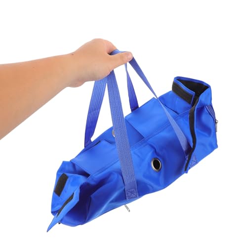 Bolsa de nylon azul para gatos IMIKEYA con diseño antiarañazos y estructura plegable 5