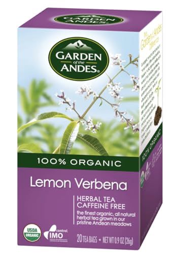 Garden of the Andes Herbal Organic Decaf Lemon Verbena Hot Tea Bags, 0.9 oz, 20 Tea BagCount image 5