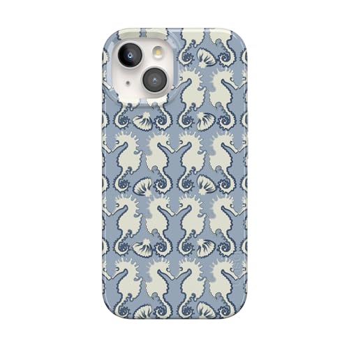 Casely iPhone 15 Plus Case | Seahorse Drift | Coastal Blues | Compatible with MagSafe | Classic Ultra Thin Design